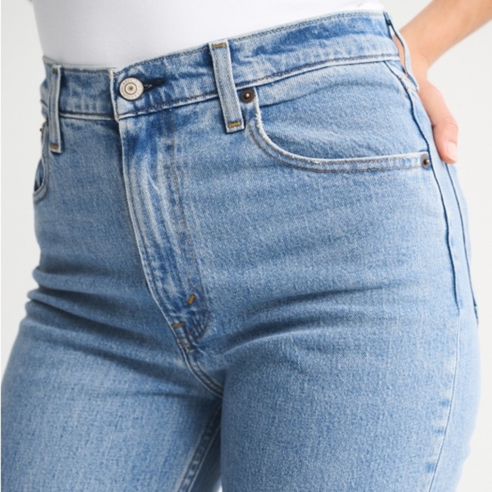 Abercrombie & Fitch The 90s Straight Ultra High Rise Curve Love Size 27/4s - Picture 4 of 15